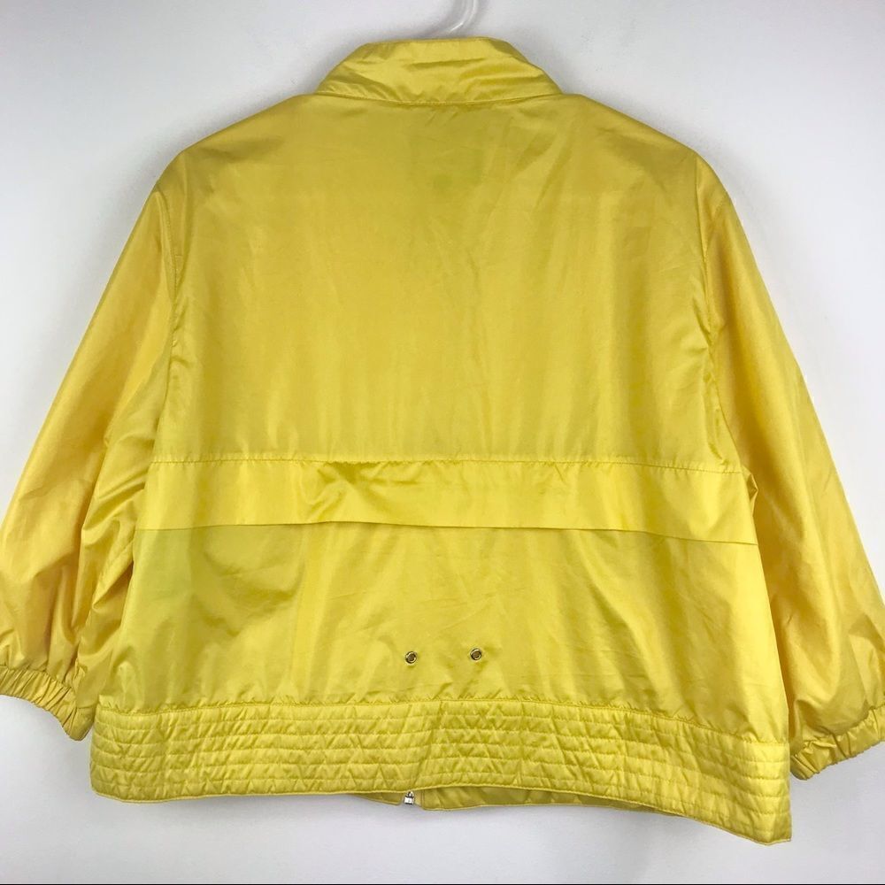 Sean John Lemon Yellow Nylon Zip Up Crop Jacket - Picture 2 of 16